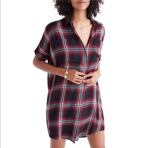 Madewell plaid shirtdress